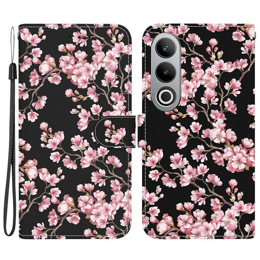 For OnePlus Nord CE4 5G Case PU Leather Pattern Printing Full Protection Cover - Plum Blossom