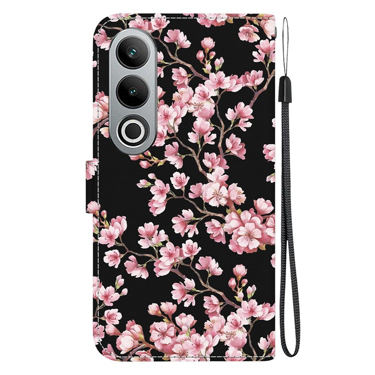 For OnePlus Nord CE4 5G Case PU Leather Pattern Printing Full Protection Cover - Plum Blossom