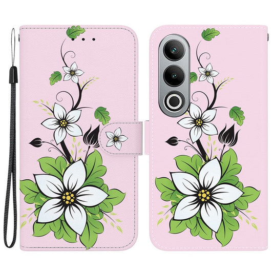 For OnePlus Nord CE4 5G Case PU Leather Pattern Printing Full Protection Cover - Lily