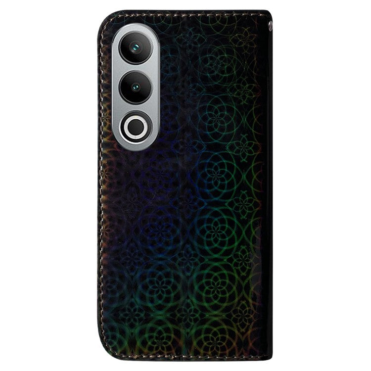 For OnePlus Nord CE4 5G Case Dazzling Flower PU Leather Folio Flip Phone Wallet Cover - Black