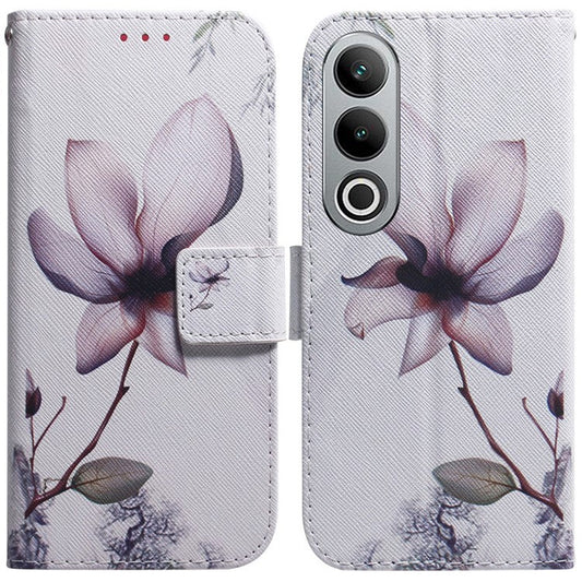 For OnePlus Nord CE4 5G Case PU Leather Pattern Card / Cash Slots Phone Cover - Pink Flower