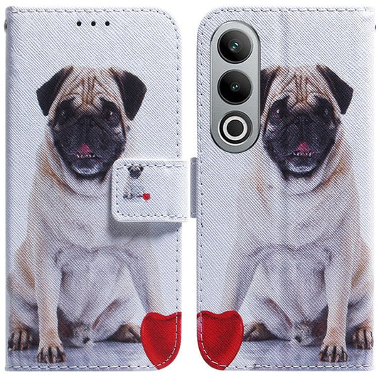 For OnePlus Nord CE4 5G Case PU Leather Pattern Card / Cash Slots Phone Cover - Dog