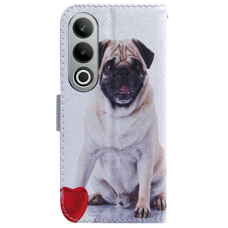 For OnePlus Nord CE4 5G Case PU Leather Pattern Card / Cash Slots Phone Cover - Dog