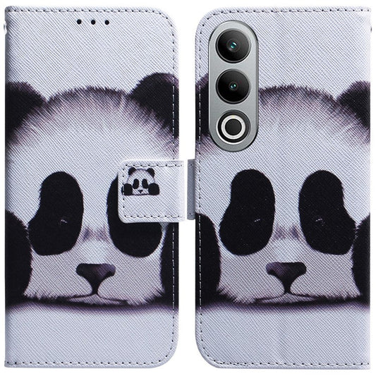 For OnePlus Nord CE4 5G Case PU Leather Pattern Card / Cash Slots Phone Cover - Panda