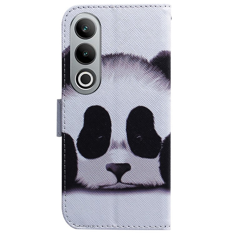 For OnePlus Nord CE4 5G Case PU Leather Pattern Card / Cash Slots Phone Cover - Panda