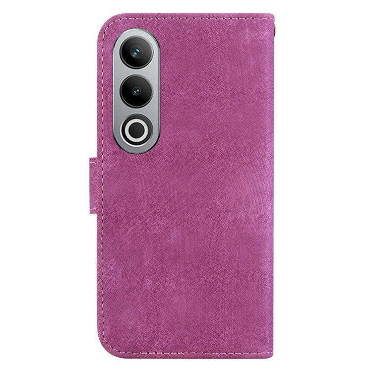 For OnePlus Nord CE4 5G Case Cute Tiger Pattern Phone Leather Cover with Strap - Rose