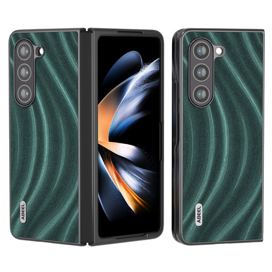 ABEEL Milky Way Series For Samsung Galaxy Z Fold6 5G Case PU Leather Coated Hard PC Phone Cover - Green