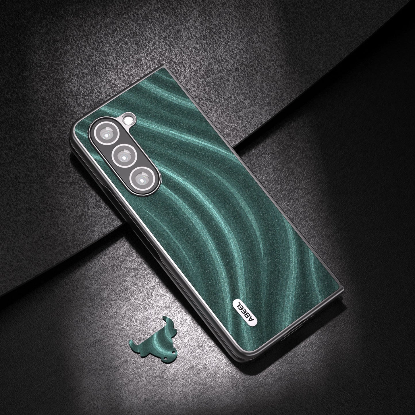 ABEEL Milky Way Series For Samsung Galaxy Z Fold6 5G Case PU Leather Coated Hard PC Phone Cover - Green