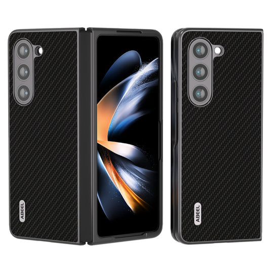 ABEEL For Samsung Galaxy Z Fold6 5G Phone Case Carbon Fiber Texture Protective Shell - Black