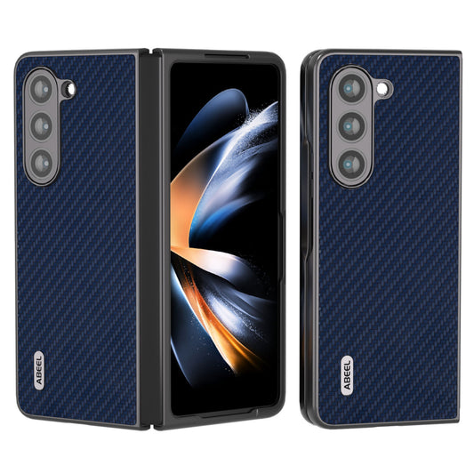 ABEEL For Samsung Galaxy Z Fold6 5G Phone Case Carbon Fiber Texture Protective Shell - Blue
