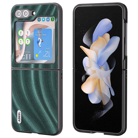 ABEEL Milky Way Series For Samsung Galaxy Z Flip6 5G Case PU Leather Coated PC Phone Cover - Green