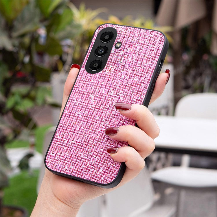 For Samsung Galaxy A04s 4G (164.7 x 76.7 x 9.1 mm) / A13 5G Case Sequins Decor TPU Phone Cover - Pink