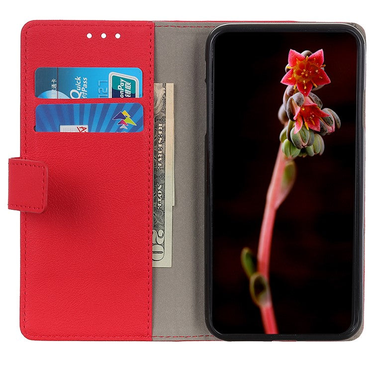 For Motorola Edge 50 Ultra 5G / Moto X50 Ultra 5G Case Anti-Shock Viewing Stand Leather Wallet Phone Cover - Red