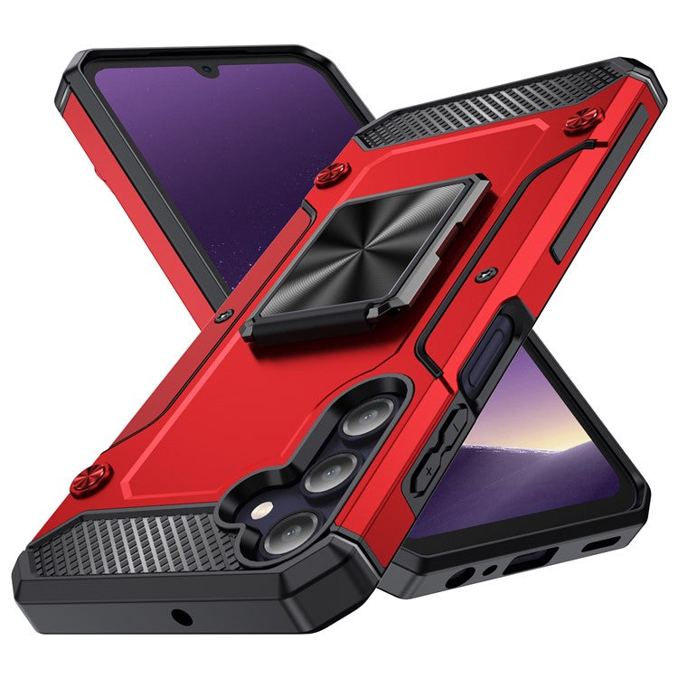 Bulk Purchasing For Samsung Galaxy A24 4G (162.1 X 77.6 X 8.3mm) Case Armor Shockproof TPU+PC Phone Cover - Red