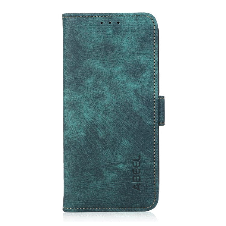 ABEEL For iPhone 16 Plus Wallet Case Vintage PU Leather Folio Phone Cover - Green