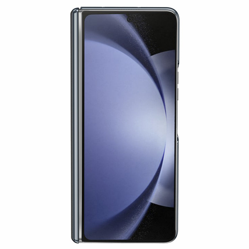 For Samsung Galaxy Z Fold6 5G Case Electroplating PU Leather+PC Phone Cover with Hinge Protection - Grey
