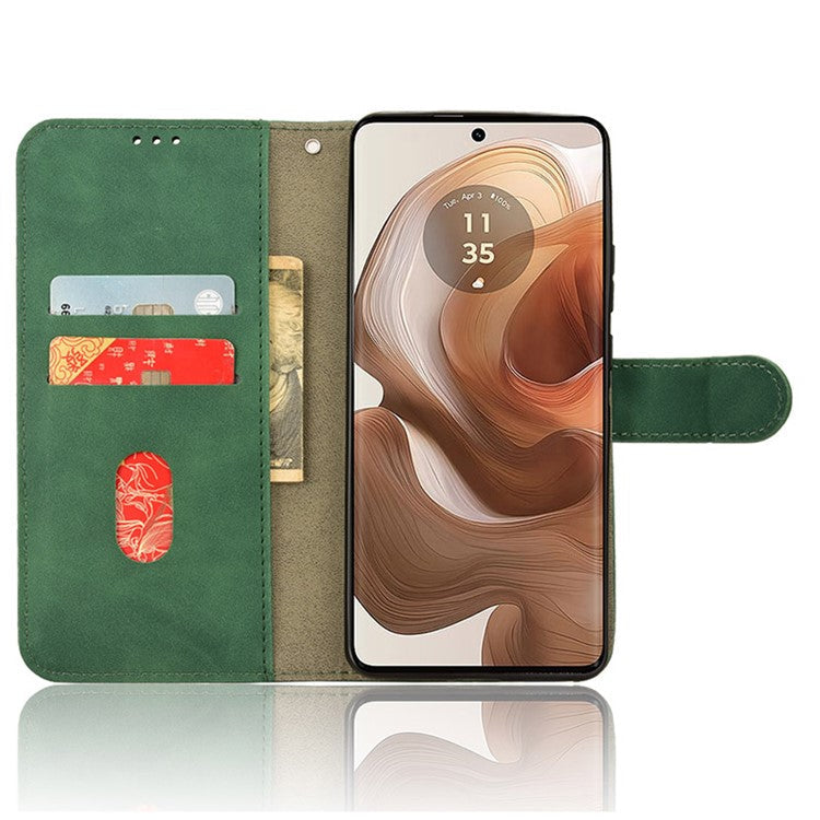 For Motorola Edge 50 Ultra 5G / Moto X50 Ultra 5G Case Leather Wallet Protective Phone Cover - Green