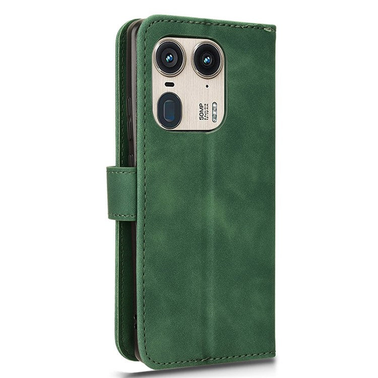 For Motorola Edge 50 Ultra 5G / Moto X50 Ultra 5G Case Leather Wallet Protective Phone Cover - Green