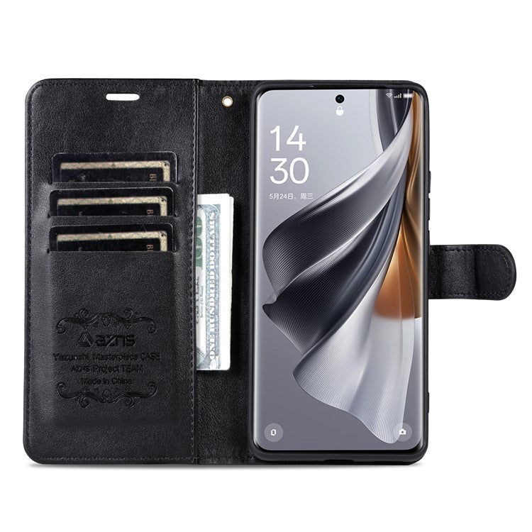 AZNS For OnePlus Nord CE4 5G / Oppo K12 Case PU Leather Magnetic Buckle Wallet Phone Cover - Black