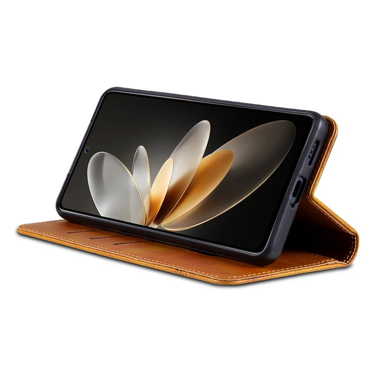 AZNS For OnePlus Nord CE4 5G / Oppo K12 Case Wallet Leather Phone Cover Mobile Accessories Wholesale - Brown