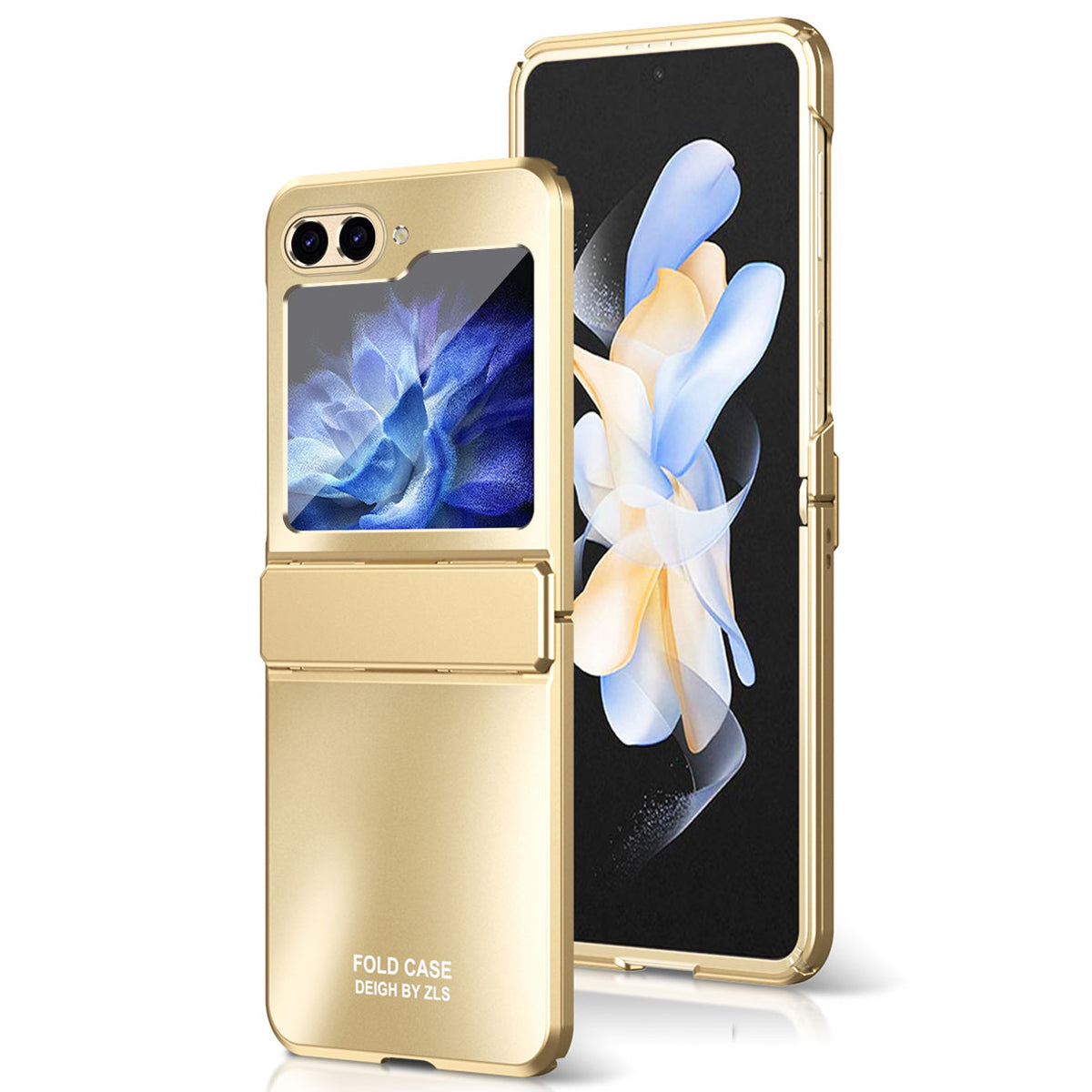 For Samsung Galaxy Z Flip6 5G Case Electroplating PC Hard Phone Cover - Gold