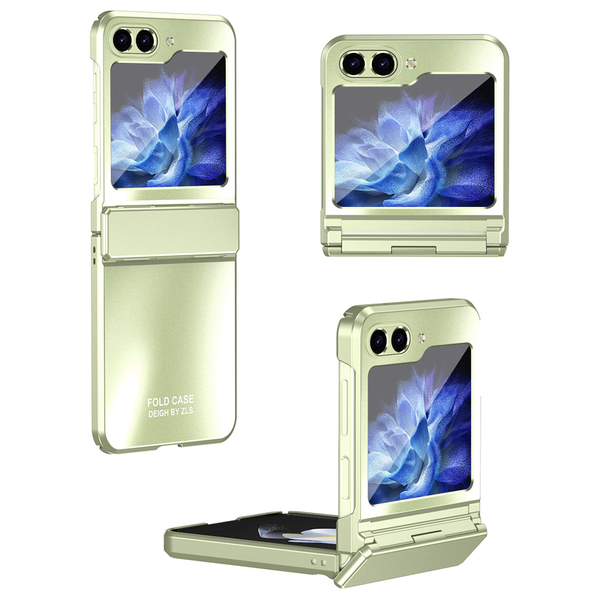 For Samsung Galaxy Z Flip6 5G Case Electroplating PC Hard Phone Cover - Green