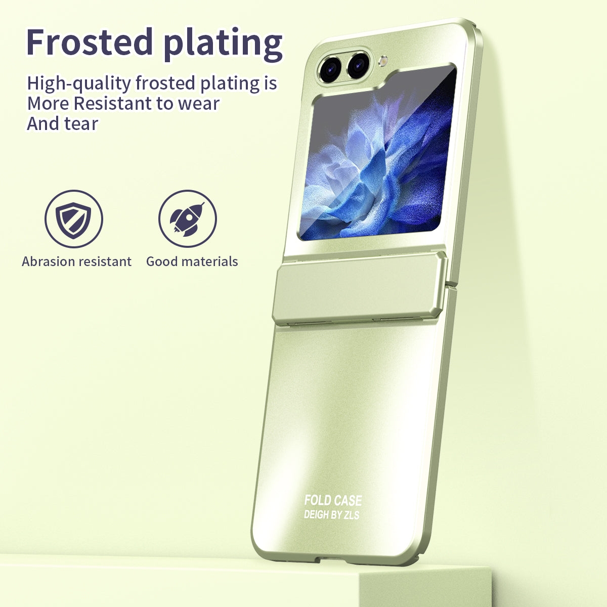 For Samsung Galaxy Z Flip6 5G Case Electroplating PC Hard Phone Cover - Green