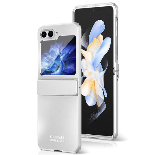 For Samsung Galaxy Z Flip7 FE 5G / Z Flip6 5G / Z Flip5 5G Case Electroplating PC Hard Phone Cover - Silver