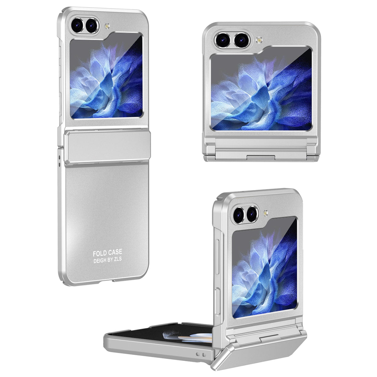For Samsung Galaxy Z Flip6 5G Case Electroplating PC Hard Phone Cover - Silver
