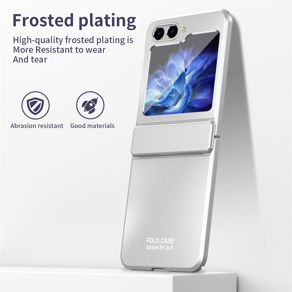 For Samsung Galaxy Z Flip7 FE 5G / Z Flip6 5G / Z Flip5 5G Case Electroplating PC Hard Phone Cover - Silver