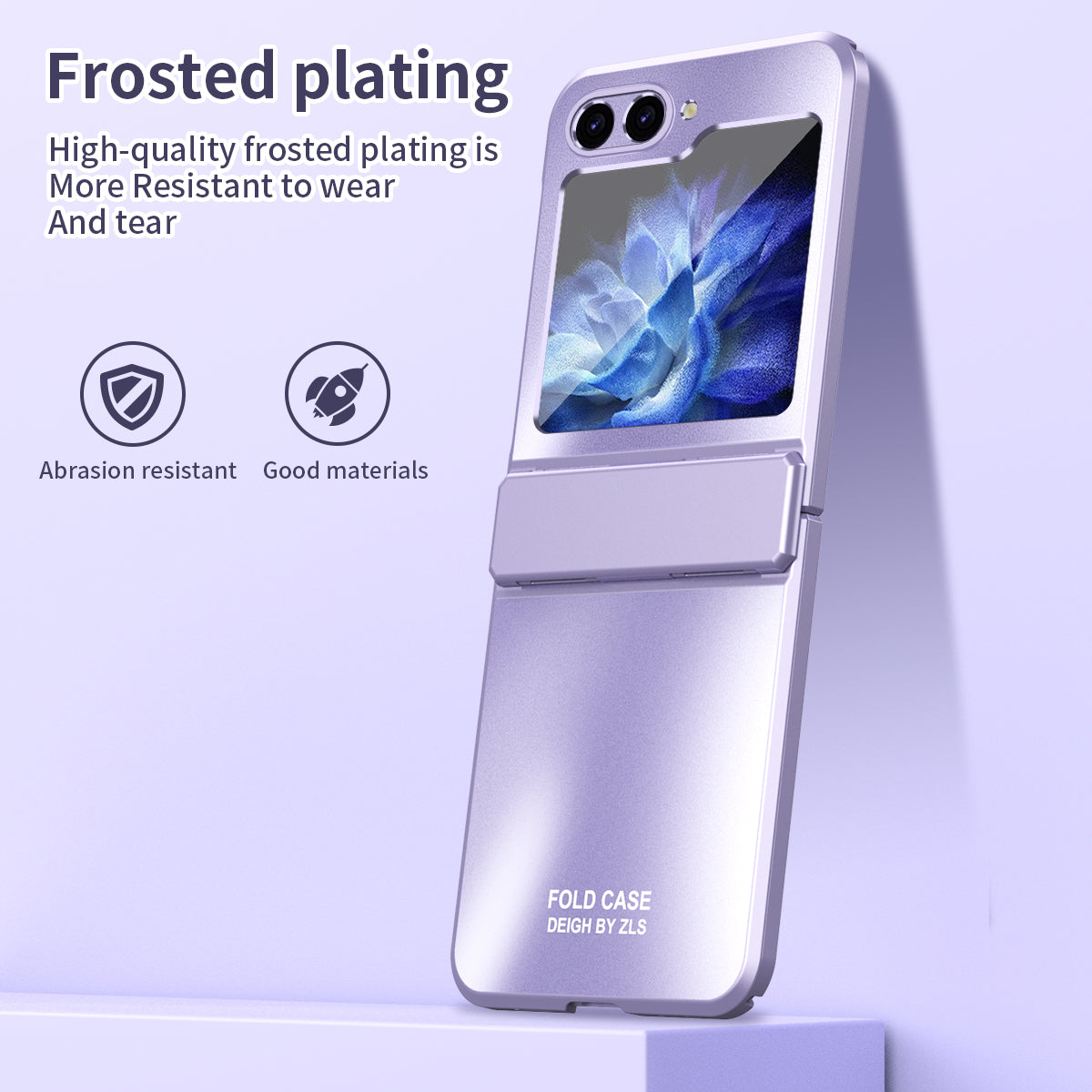 For Samsung Galaxy Z Flip6 5G Case Electroplating PC Hard Phone Cover - Purple