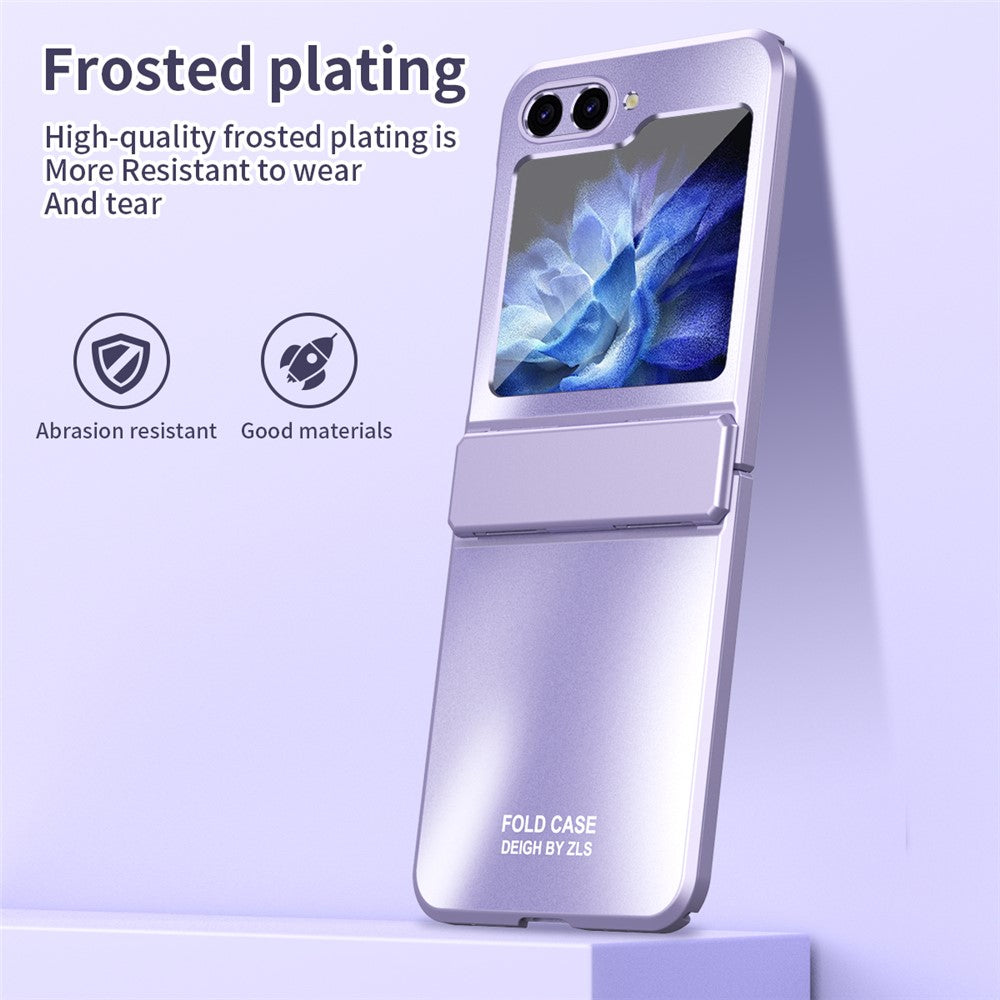 For Samsung Galaxy Z Flip7 FE 5G / Z Flip6 5G / Z Flip5 5G Case Electroplating PC Hard Phone Cover - Purple