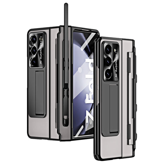 For Samsung Galaxy Z Fold6 5G Case Kickstand Hard PC Phone Cover - Black