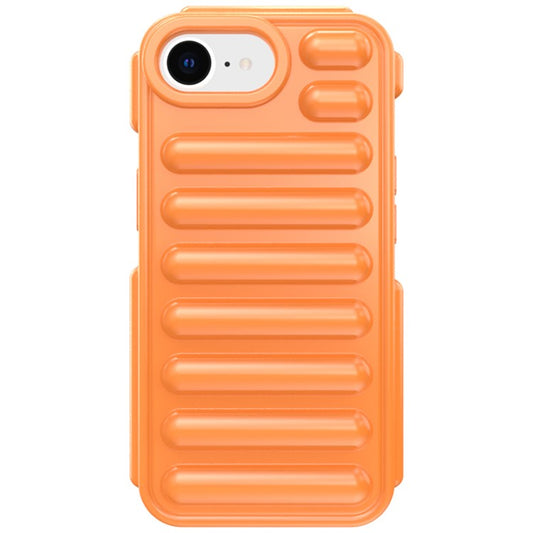 Capsule Series for iPhone 16e Case Soft TPU Ribbed Anti-Drop Phone Cover - Orange