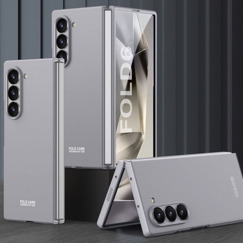 GKK For Samsung Galaxy Z Fold6 5G Case Shockproof Hard PC Folding Phone Cover (No Front Screen Film) - Grey