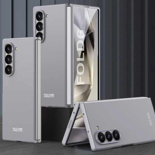 GKK For Samsung Galaxy Z Fold6 5G Case Shockproof Hard PC Folding Phone Cover (No Front Screen Film) - Grey
