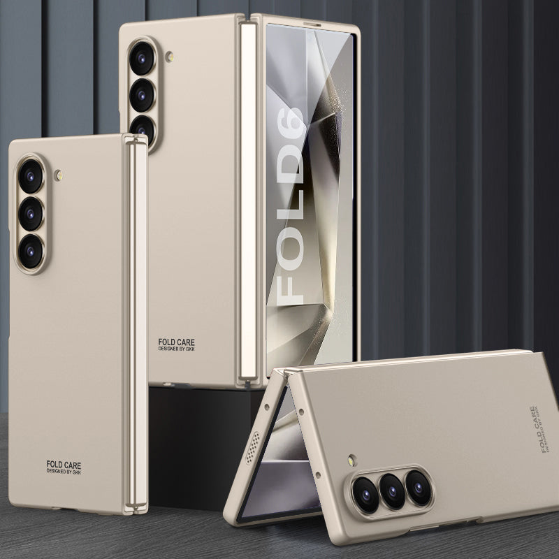 GKK For Samsung Galaxy Z Fold6 5G Case Shockproof Hard PC Folding Phone Cover (No Front Screen Film) - Titanium Grey