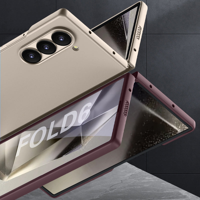 GKK For Samsung Galaxy Z Fold6 5G Case Shockproof Hard PC Folding Phone Cover (No Front Screen Film) - Titanium Grey
