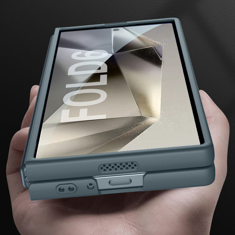 GKK For Samsung Galaxy Z Fold6 5G Case Shockproof Hard PC Folding Phone Cover (No Front Screen Film) - Titanium Grey