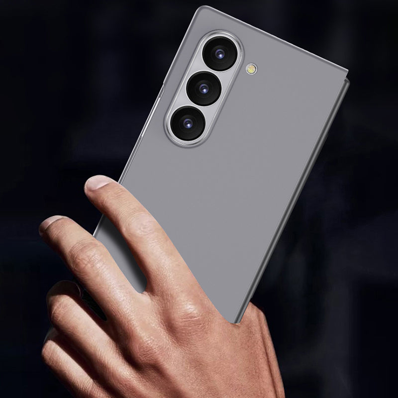 GKK For Samsung Galaxy Z Fold6 5G Case Shockproof Hard PC Folding Phone Cover (No Front Screen Film) - Titanium Grey