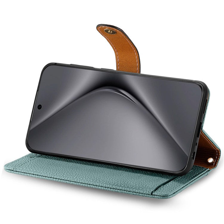 For Huawei Pura 70 Ultra Case RFID Blocking Card Slots PU Leather Zipper Phone Cover - Green