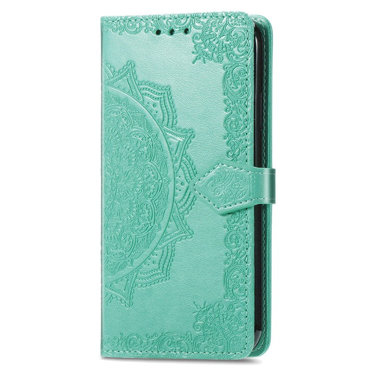 For Huawei Pura 70 Case Mandala Flower Stand Leather Wallet Phone Cover - Green