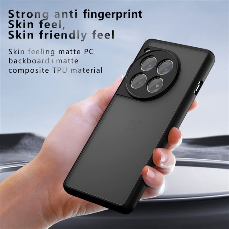 For OnePlus 12 5G Case Lens Protection Matte Finish PC+TPU Phone Cover