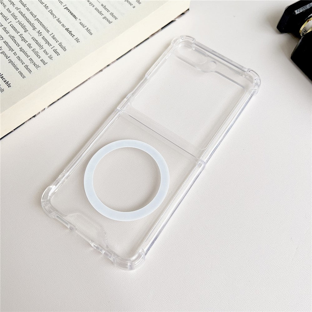 For Samsung Galaxy Z Flip7 FE 5G / Z Flip6 5G / Z Flip5 5G Case Compatible with MagSafe TPU+PC Phone Cover