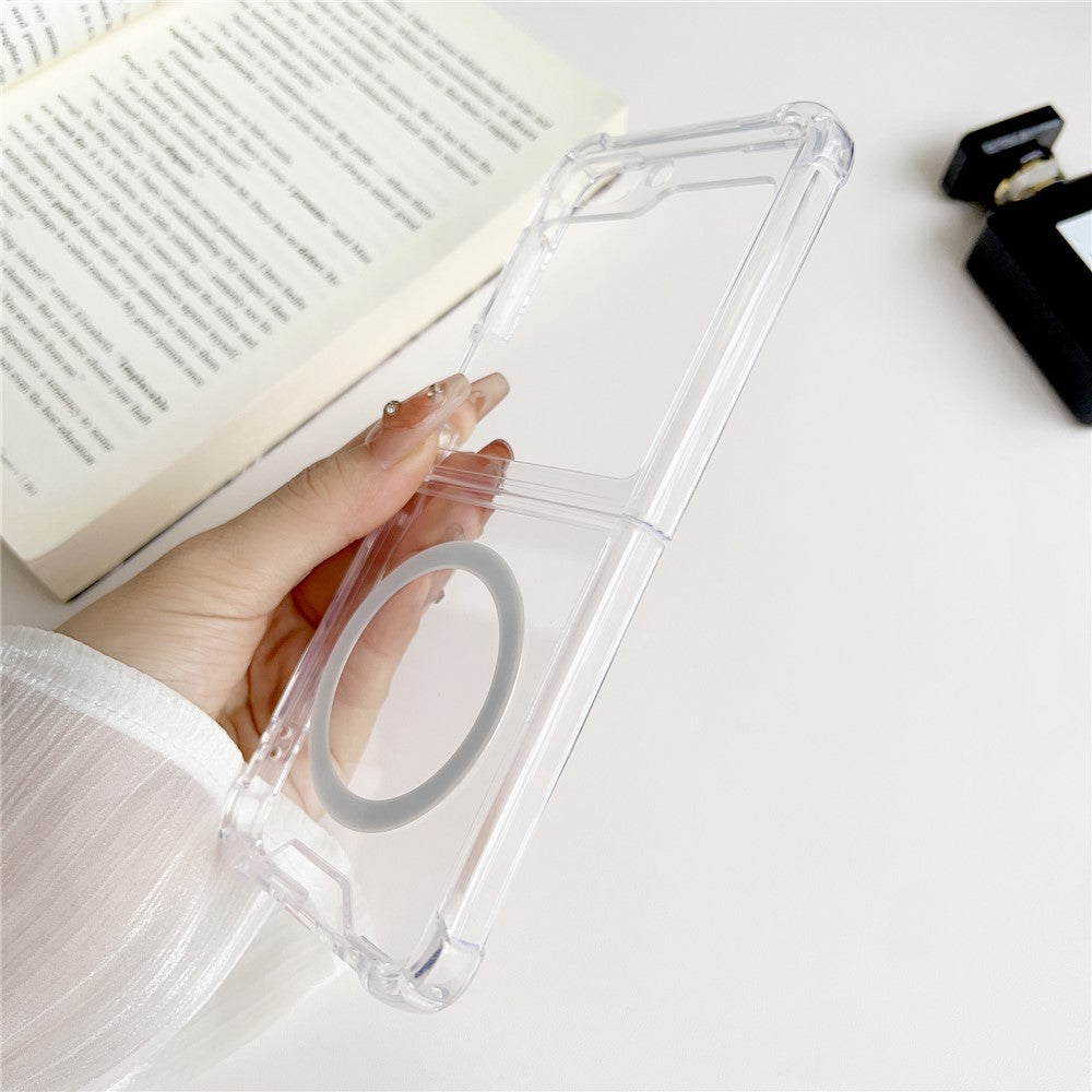 For Samsung Galaxy Z Flip7 FE 5G / Z Flip6 5G / Z Flip5 5G Case Compatible with MagSafe TPU+PC Phone Cover