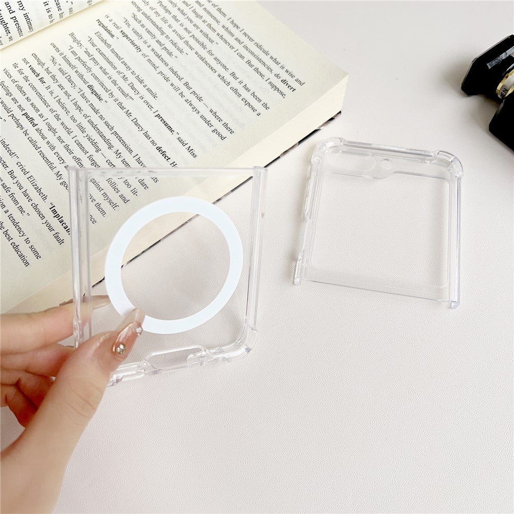 For Samsung Galaxy Z Flip7 FE 5G / Z Flip6 5G / Z Flip5 5G Case Compatible with MagSafe TPU+PC Phone Cover