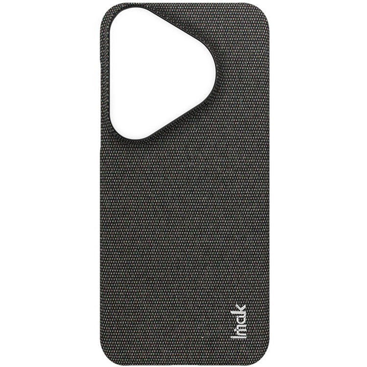 IMAK Ruiyi Series for Huawei Pura 70 Case Fabric Surface Leather Coated Hard PC Back Cover - Black