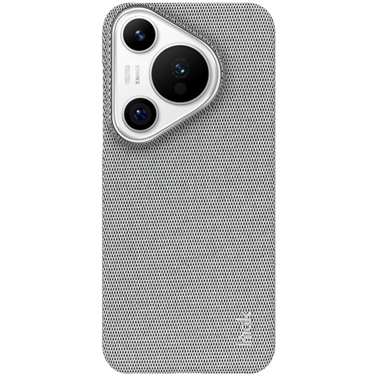 IMAK Ruiyi Series for Huawei Pura 70 Case Fabric Surface Leather Coated Hard PC Back Cover - Light Grey