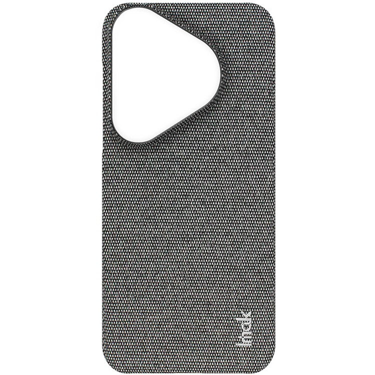 IMAK Ruiyi Series for Huawei Pura 70 Case Fabric Surface Leather Coated Hard PC Back Cover - Dark Grey