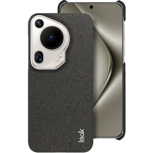 IMAK Ruiyi Series for Huawei Pura 70 Ultra Case Cloth Texture Leather+PC Hard Phone Cover - Black